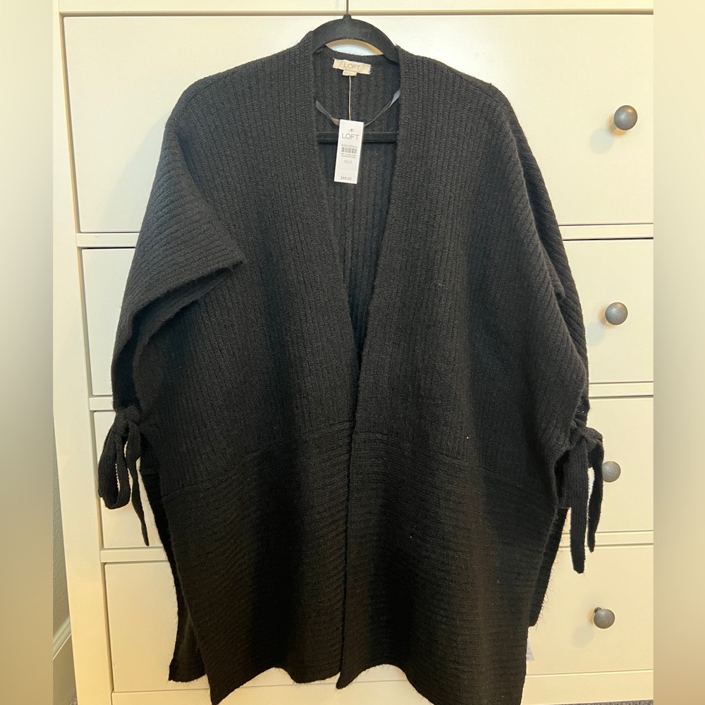 Loft cardigan sweater. NWT, size small S, black